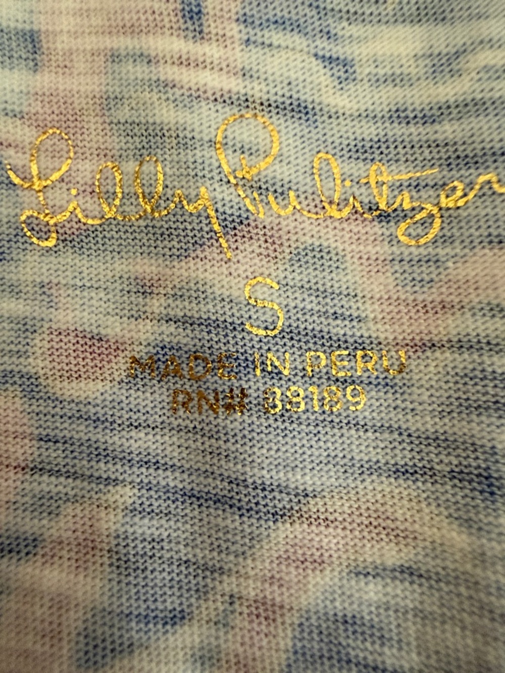 EUC Lilly Pulitzer Kaia Blue, Pink & Cream Signature Logo Knit Tunic - Picture 2 of 8